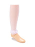 Little Girls Pink Solid Color Ruffle Lace Ankle Trim Tights 1-7 - SophiasStyle.com